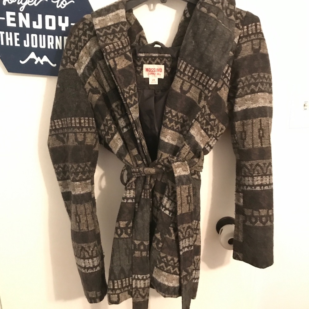 Mission Tribal Print Wrap Coat